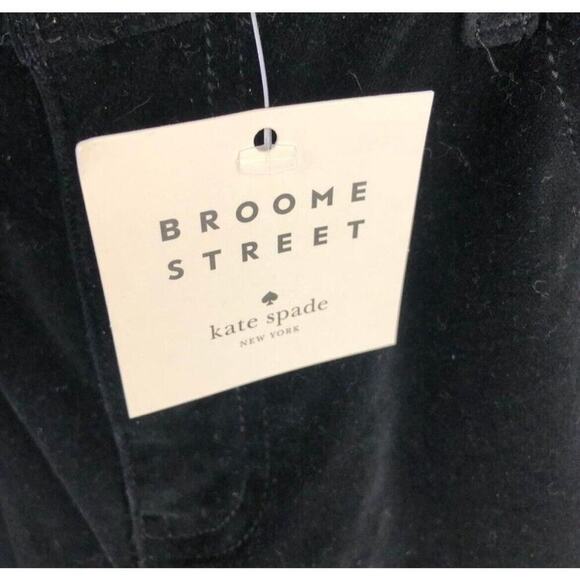 Kate Spade Ankle Velvet Broome St Women 6 New York Black Stretch Pants 28 - Picture 5 of 9